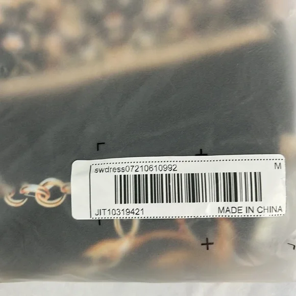 SHEIN SXY Scarf Print Backless Split Thigh Dress Size M - Picture 4 of 4